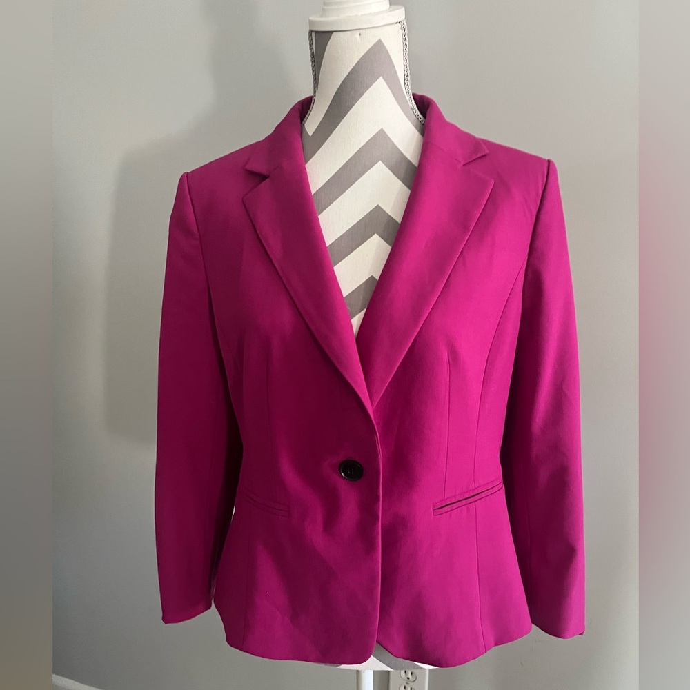 Ann Taylor Vibrant Pink Blazer Size 10
